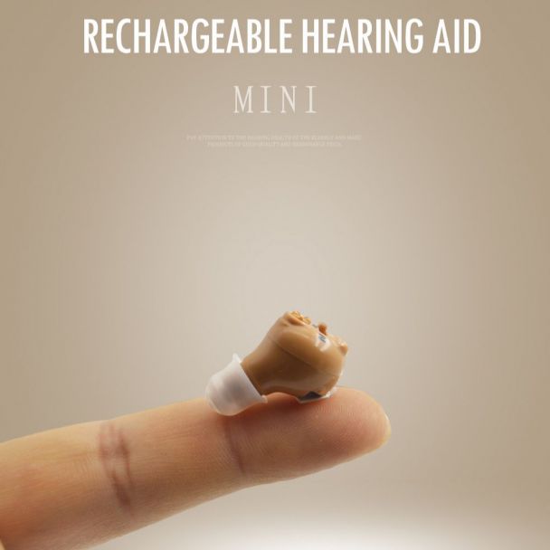 Mini Smart Noise-Canceling In-Ear Hearing Aids - Rechargeable Sound Amplifiers for Seniors